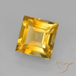 Citrino Laranja Dourado Profundo Natural 1.97ct, Quadrado, VVS-VS