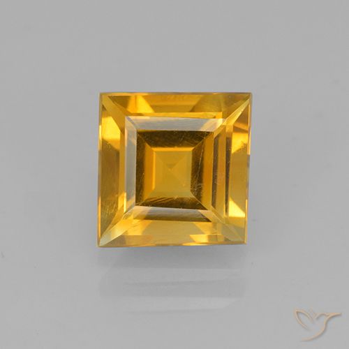 1.91ct Natural Dourado Escuro Citrino, Quadrado, VVS-VS