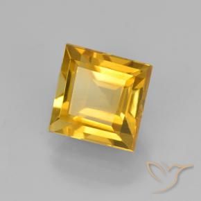 Citrino Laranja Dourada Natural 2.27ct, Quadrado, VVS