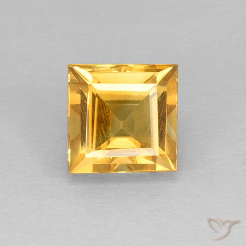 2.15ct Natural ouro brilhante Citrino, Quadrado, VVS-VS