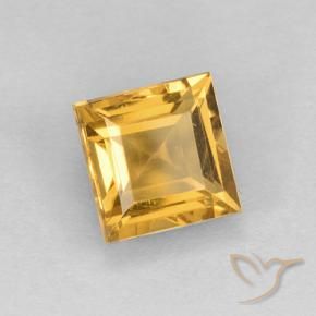Citrino Laranja Dourado Profundo Natural 2.17ct, Quadrado, VVS-VS
