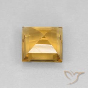 Citrino Laranja Dourado Profundo Natural 2.17ct, Quadrado, VVS-VS