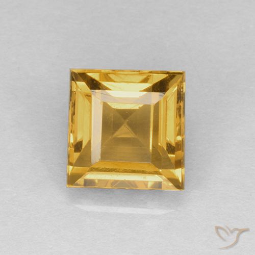 2.33ct Natural ouro médio Citrino, Quadrado, VVS-VS