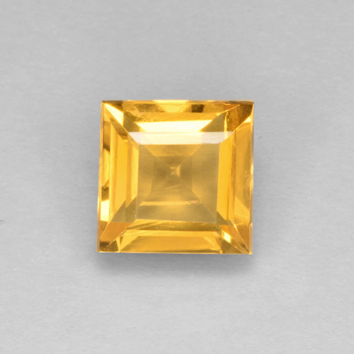 Citrino dourado natural 2,07ct, quadrado, VVS-VS