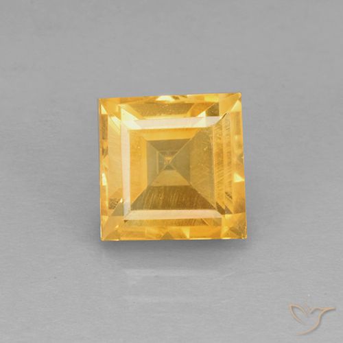 2.27ct Natural ouro brilhante Citrino, Quadrado, VVS-VS