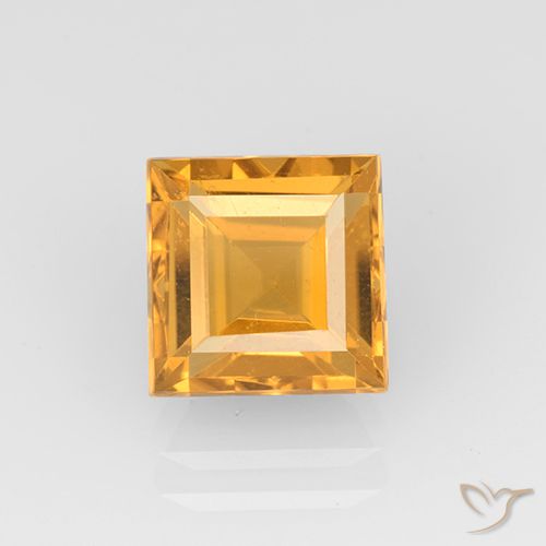 2.72ct Natural Laranja-dourado médio-claro Citrino, Quadrado, VVS-VS