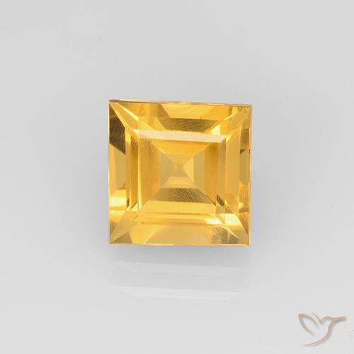 2.04ct Natural ouro brilhante Citrino, Quadrado, VVS-VS