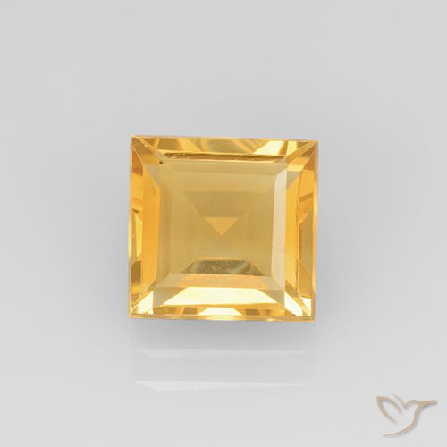 2.12ct Natural ouro brilhante Citrino, Quadrado, VVS