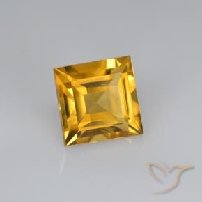 Citrino Laranja Dourado Profundo Natural 2.60ct, Quadrado, VVS