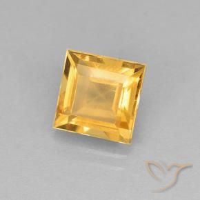 Citrino Laranja-dourado médio-claro Natural 2.59ct, Quadrado, VVS-VS