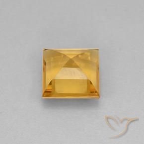 Citrino Laranja-dourado médio-claro Natural 2.59ct, Quadrado, VVS-VS