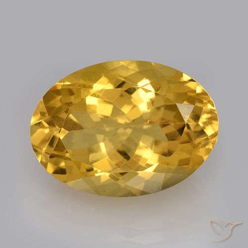 Citrino amarelo de 12,55 ct, corte oval de 18,1 x 13,1 mm do Brasil, Photo A