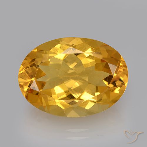 Citrino amarelo de 11,61 ct, corte oval de 18 x 13,1 mm do Brasil, Photo A
