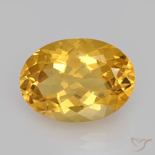 11.93ct Natural Dourado Escuro Citrino, oval, VVS-VS