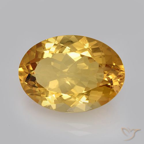 11.23ct Natural Laranja Dourado Profundo Citrino, oval, VVS