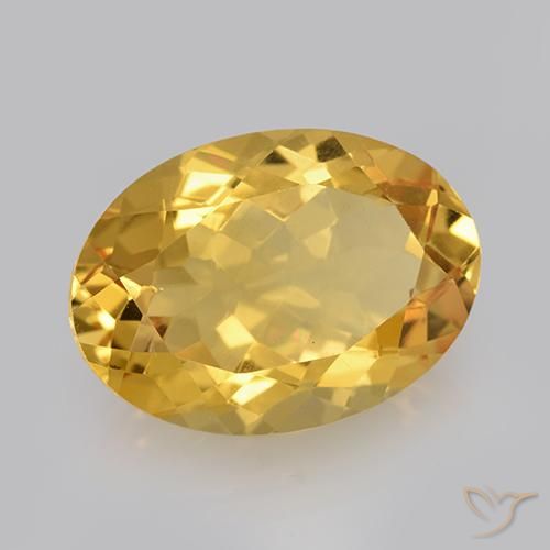 Citrino Laranja Dourada Natural 10.84ct, oval, VVS