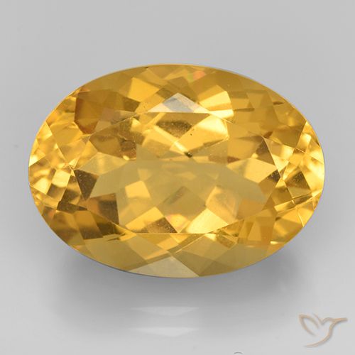 Citrino amarelo de 12,07 ct, corte oval de 18 x 13,1 mm do Brasil, Photo A