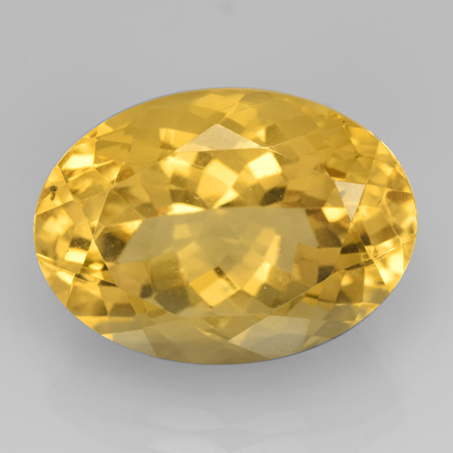 Citrino dourado natural 13,95ct, corte oval, VVS