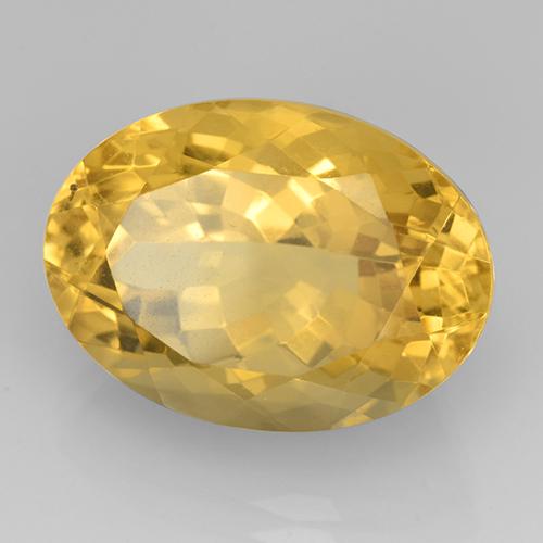 Citrino dourado natural 13,95ct, corte oval, VVS