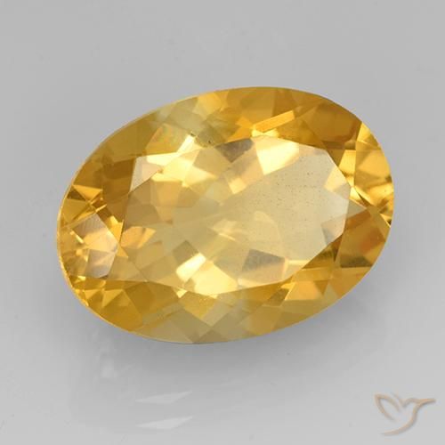 Citrino ouro médio Natural 10.97ct, oval, VVS