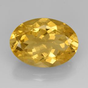 Citrino Dourado médio Natural 10.78ct, Corte Oval, VVS