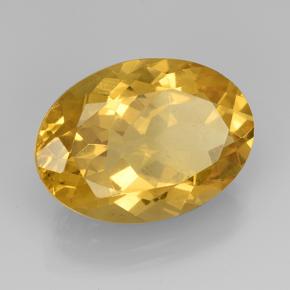 Citrino Dourado médio Natural 10.78ct, Corte Oval, VVS