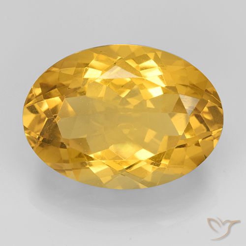 11.22ct Natural ouro médio Citrino, oval, VVS