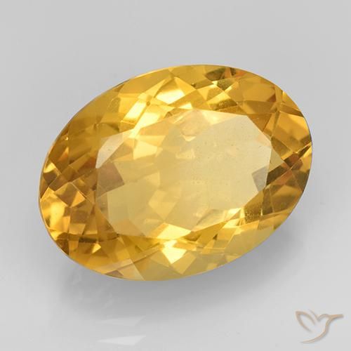 Citrino ouro médio Natural 11.22ct, oval, VVS