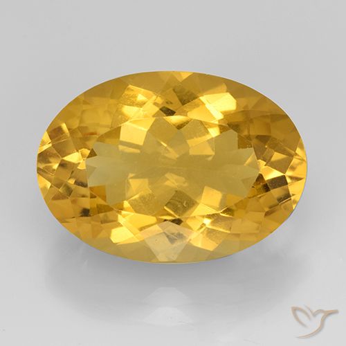 Citrino Laranja Dourado Profundo Natural 11.76ct, oval, VVS
