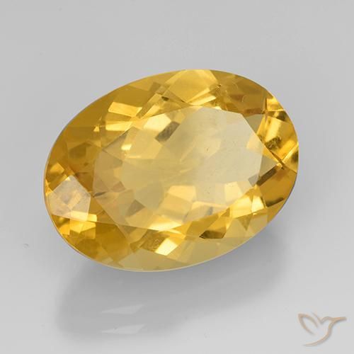 Citrino Dourado médio Natural 10.57ct, oval, VVS-VS