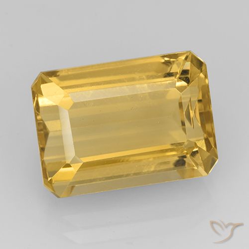 8.50ct Natural ouro médio Citrino, Corte Esmeralda, VVS