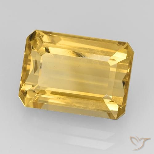 Citrino ouro médio Natural 8.50ct, Corte Octógono / Esmeralda, VVS