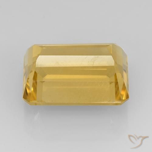 Citrino ouro médio Natural 8.50ct, Corte Octógono / Esmeralda, VVS