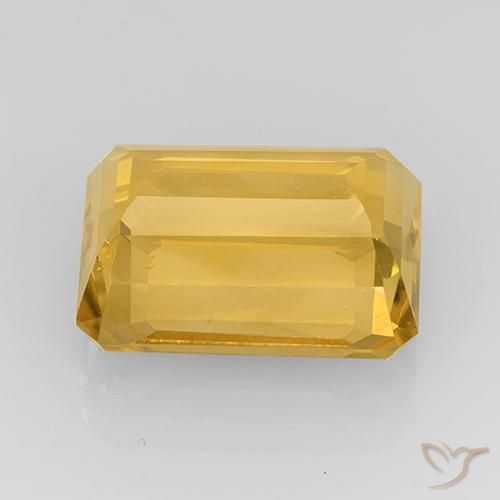 Citrino ouro médio Natural 7.87ct, Corte Octógono / Esmeralda, VVS