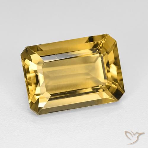 7.46ct Natural Dourado Citrino, Corte Esmeralda, VVS