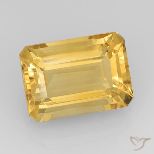 7.67ct Natural Ouro Citrino, Corte Esmeralda, VVS