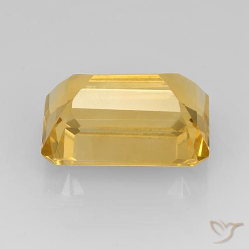 Citrino Ouro Natural 7.67ct, Corte Octógono / Esmeralda, VVS