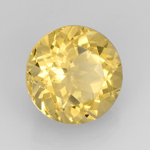 Citrino Amarelo Dourado Natural 8.05ct, Corte Redondo, VVS