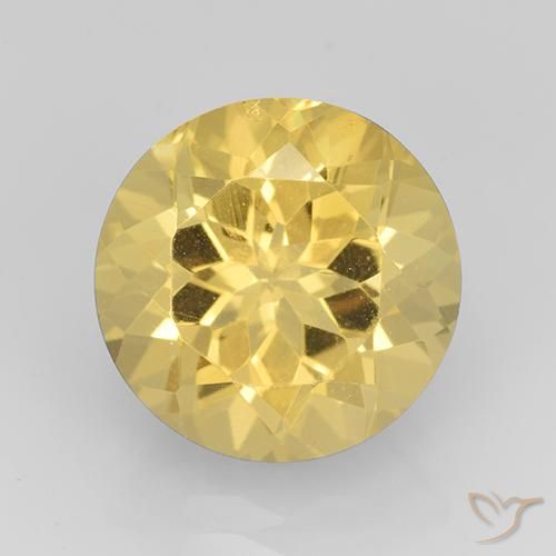 7.66ct Natural amarelo médio Citrino, Redondo, VVS-VS