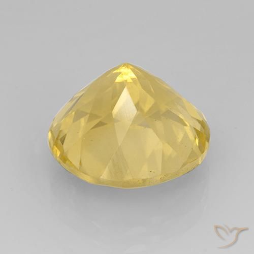 Citrino amarelo médio Natural 7.66ct, Redondo, VVS-VS