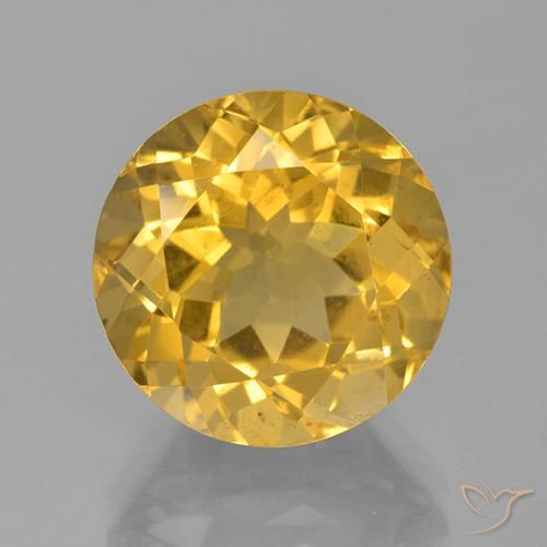 8.02ct Natural ouro brilhante Citrino, Redondo, VVS-VS