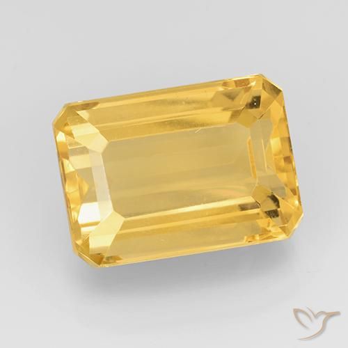 8.25ct Natural ouro brilhante Citrino, Corte Esmeralda, VVS