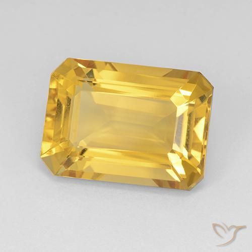 7.73ct Natural ouro médio Citrino, Corte Esmeralda, VVS
