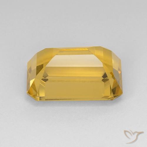 Citrino ouro médio Natural 7.73ct, Corte Octógono / Esmeralda, VVS