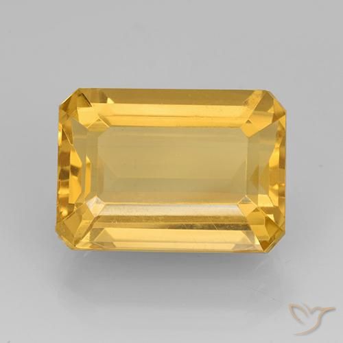 7.83ct Natural ouro médio Citrino, Corte Esmeralda, VVS