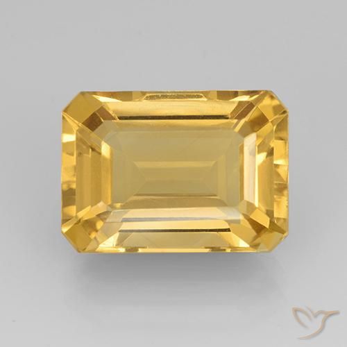 7.37ct Natural ouro brilhante Citrino, Corte Esmeralda, VVS