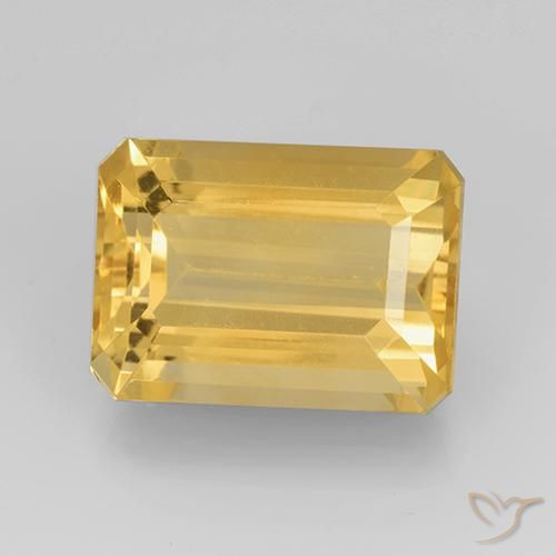 7.89ct Natural Ouro Citrino, Corte Esmeralda, VVS