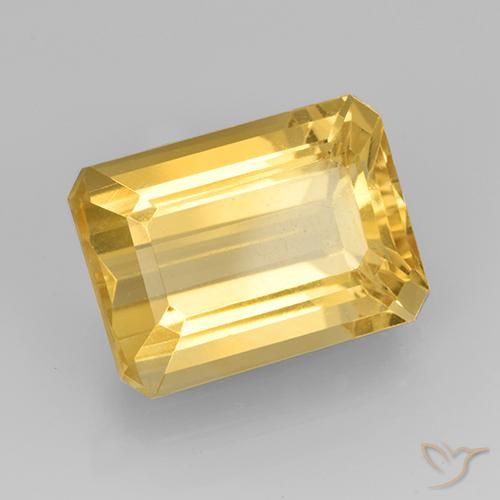 Citrino Ouro Natural 7.89ct, Corte Octógono / Esmeralda, VVS