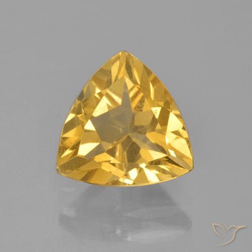 2.08ct Natural ouro brilhante Citrino, Trilhão, VS