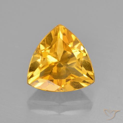 2.18ct Natural Dourado Escuro Citrino, Trilhão, VVS
